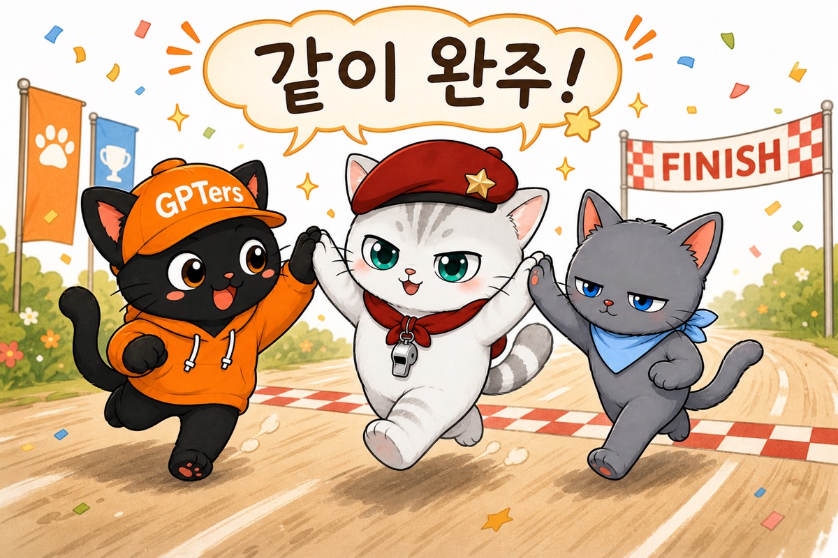 함께 달리는 뽀짝이·뽀야·뽀식이